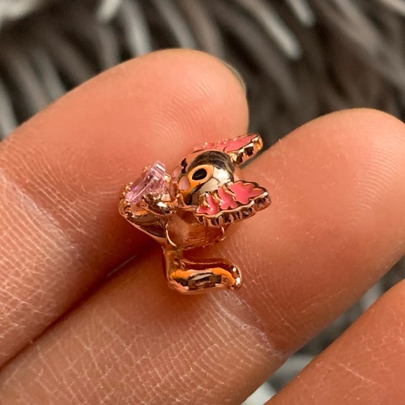 NWOT Mexican Axolotl Embraces Heart Gemstone Bead Charm Sterling Silver 925 - Picture 6 of 11